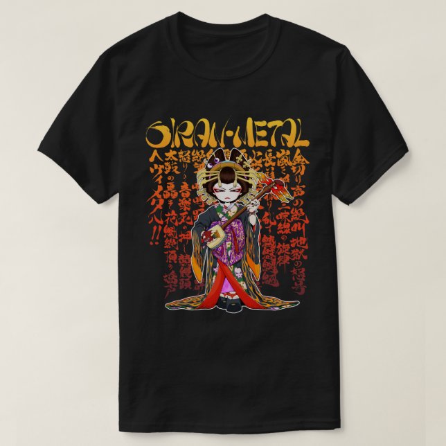T-SHIRT 花魁メタル OIRAN-METAL (Design devant)