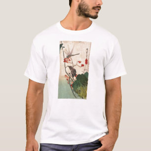 T-shirt 花 ン ボ, 広 重 Dragonfly et Flower, Hiroshige, Ukiyo-e