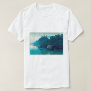 T-shirt 道 頓 堀 朝, Matin à Dôtonbori, Hasui Kawase, Woodcut