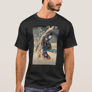 T-shirt 雪 の 芸 者, 豊 Geisya à Snow, Toyokuni, Ukiyo-e