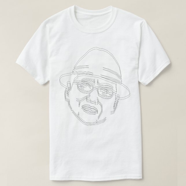 T-shirt 顔　黒ライン　Shake! (Design devant)