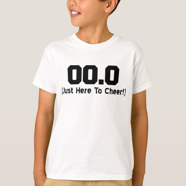 T-shirt 00,0 Juste ici pour encourager le spectateur (Devant)