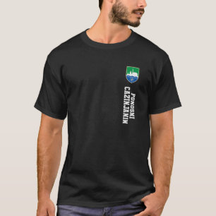 T-shirt 011 Cazin Bosnia Flag Last Name Coat Of Arm Emblem