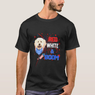 T-shirt 01 Caniche Rouge Blanc Boom 4 Juillet