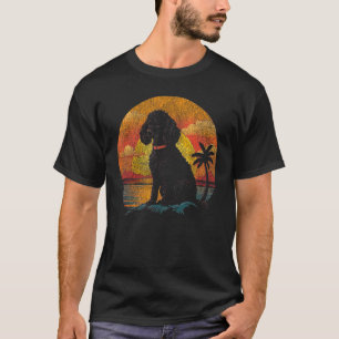 T-shirt 01 Graphique Rétro Crépuscule Caniche Pour Maman C