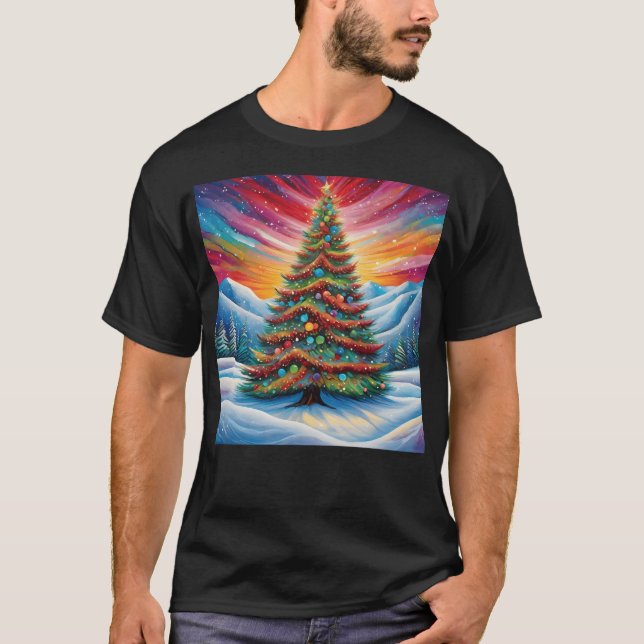T-shirt 04 - Enchantant hiver Wonderland sapin de Noël (Devant)