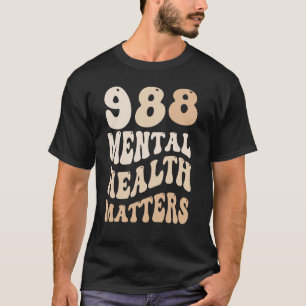 T-shirt 0 988 Point-virgule La santé mentale compte Préven
