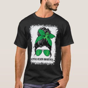 T-shirt 0 Chignon Débraillé Santé Mentale Sensibilisation