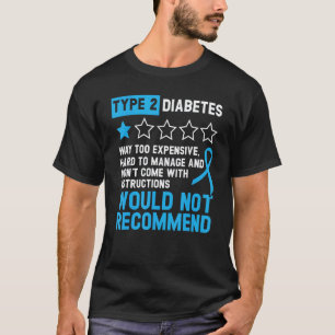 T-shirt 0 Diabète de type 2 T2D Guerrier Sensibilisation a