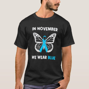 T-shirt 0 En novembre, nous portons des papillons bleus Di
