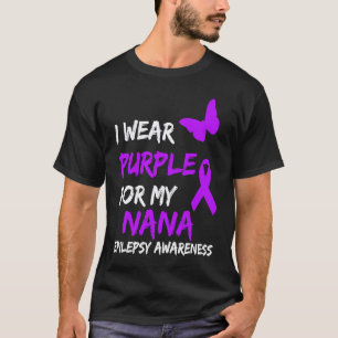 T-shirt 0 Épilepsie Je Porte Du Violet Pour Mon Ruban Nana