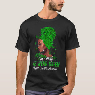 T-shirt 0 femmes noires en mai nous portons le vert santé 