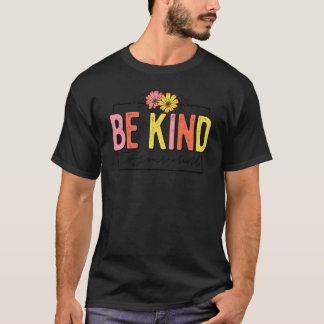 T-shirt 0 Floral Rétro Soyez gentil avec votre esprit Sant