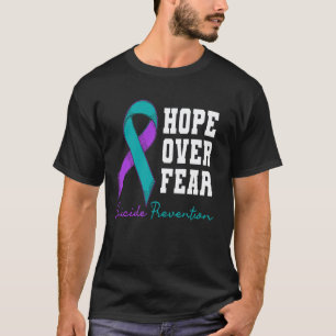 T-shirt 0 Hope Over Fear Suicide Prevention - Santé Mental