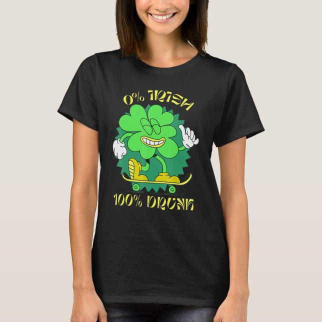 T-shirt 0 Irish 100 Drunk St Patrick's Day Green Drinking (Devant)