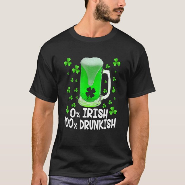 T-shirt 0 Irlandais 100 Drunkish Drinking St patrick D (Devant)