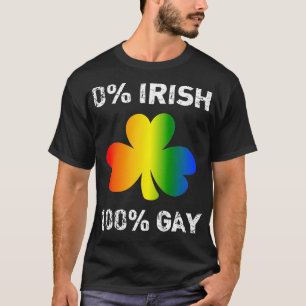 T-shirt 0 Irlandais 100 Gay Funny Saint-Patricks Day