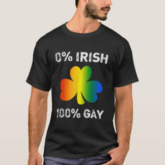 T-shirt 0 Irlandais 100 Gay Funny Saint-Patricks Day