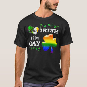 T-shirt 0 Irlandais 100 Gay Funny St Saint Patricks Jour 1