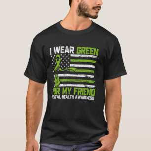 T-shirt 0 Je porte du vert pour mon ami Sensibilisation à 