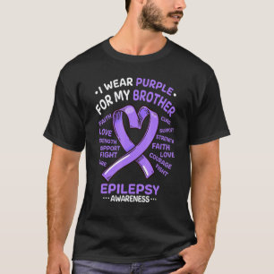 T-shirt 0 Je porte du violet pour mon frère Ruban de sensi