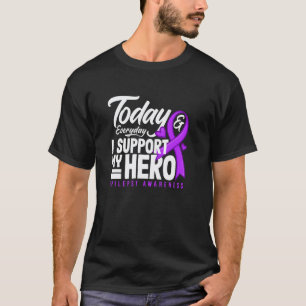 T-shirt 0 Je soutiens mon héros Guerrier de l'épilepsie Se