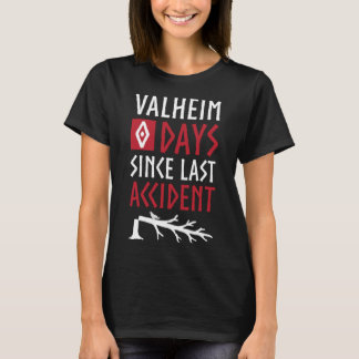T-shirt 0 Jours depuis l'accident Dernier - Valheim Norse
