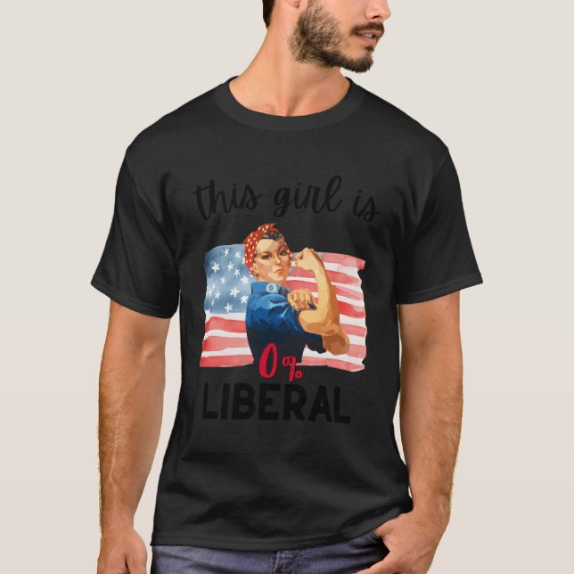 T-shirt 0 Libéral 100 Américain Pro Conservateur (Devant)