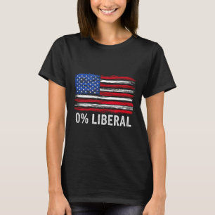 T-shirt 0% Libéral Zéro Pour Cent Anti Libéral Républicain