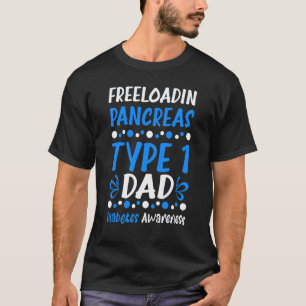 T-shirt 0 Papa Pancréas Gratuit Type 1 Diabète Sensibilisa