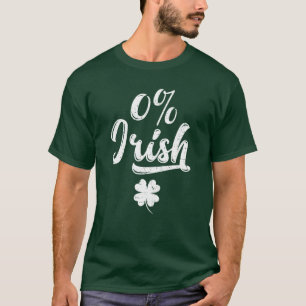 T-shirt 0 % Saint Patrick irlandais
