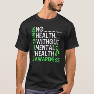 T-shirt 0 Sensibilisation à la santé mentale Pas de santé 