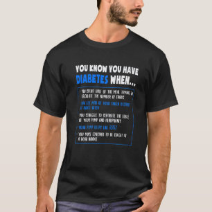 T-shirt 0 Sensibilisation au diabète Diabète de type 1 Pun