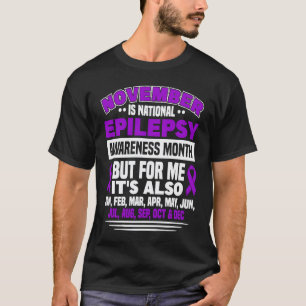 T-shirt 0 Survivant de l'épilepsie Ruban Violet Sensibilis