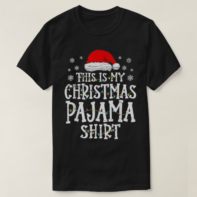 T-shirt 0C'Est Mon Pyjama De Noël Drôle Matchine Famille (Design devant)