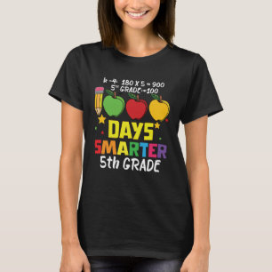 T-shirt 1000 jours Enseignant de 5e année intelligent 100e