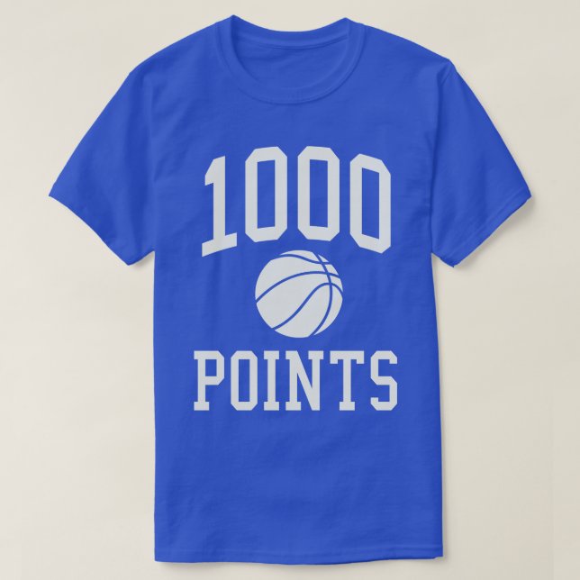 T-shirt 1000 Points Basketball Cadeau Lycée Basketball (Design devant)