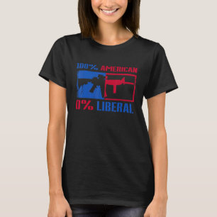T-shirt 100 Américain 0 Libéral 4 juillet Droits des armes
