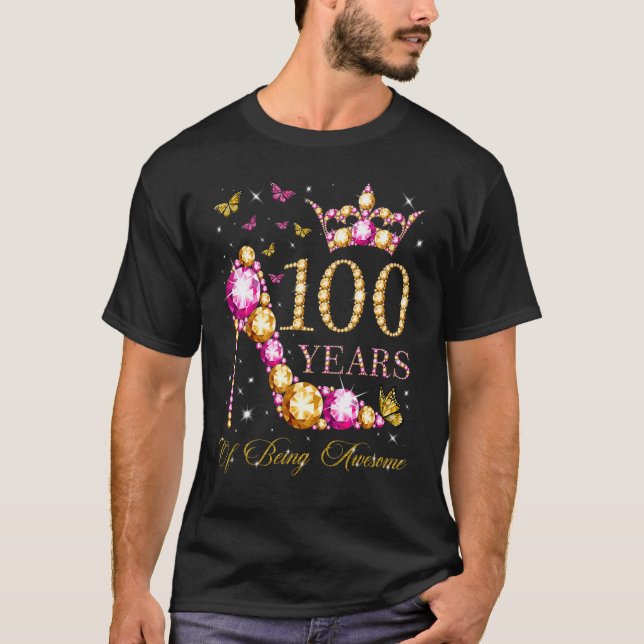 T-shirt 100 Ans D'Être Impressionnant 100 Ans 100ème Bir (Devant)