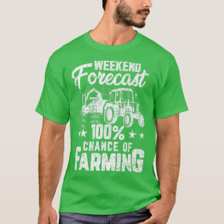 T-shirt 100 Chance D'Agriculture Amusante Fermier Tracteur