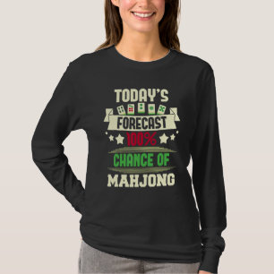 T-shirt 100 Chance De Joueur De Mahjong Casino Tile De Jeu