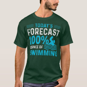 T-shirt 100 Chance De Nager Amusant Swimmer Coach Joueur