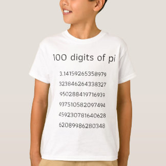 T-shirt 100 chiffres de Pi