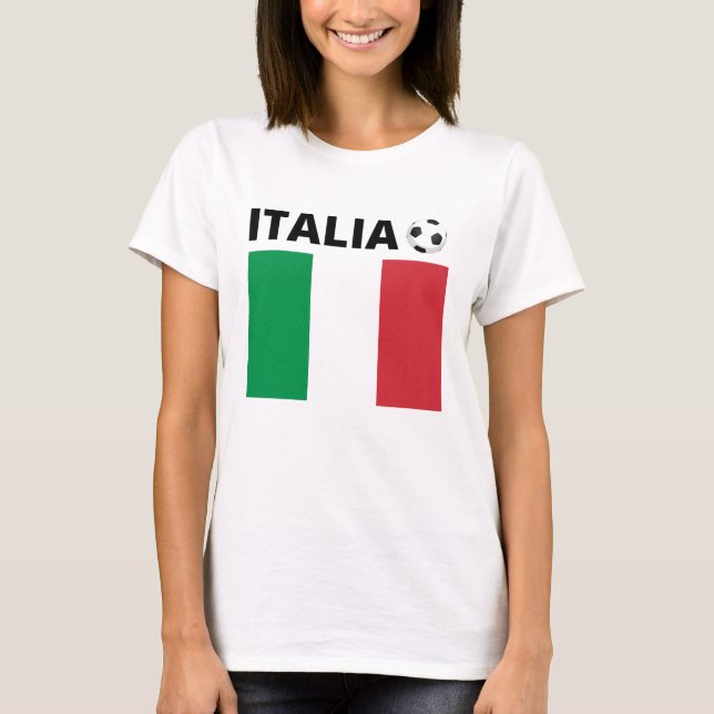 T-shirt 100% coton, doux, drapeau italia (Devant)