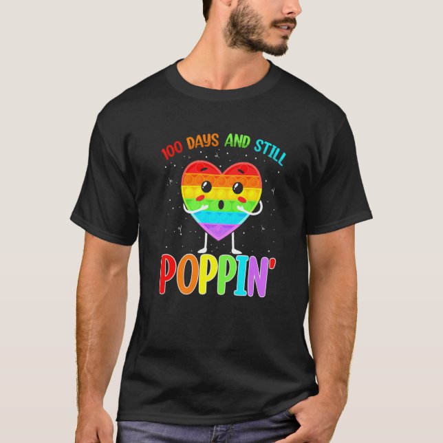 T-shirt 100 Days And Still Poppin 100th Day Of School Boys (Devant)