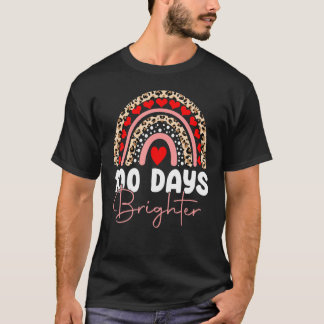 T-shirt 100 Days Brighter Happy 100th Day Of School Rainbo