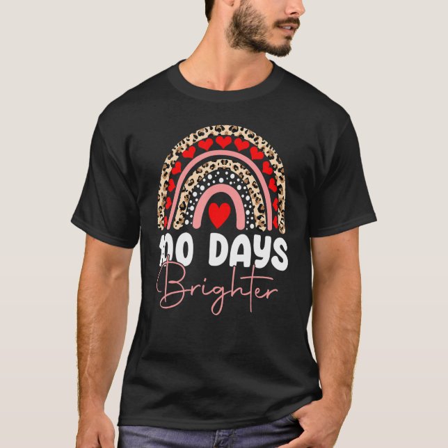 T-shirt 100 Days Brighter Happy 100th Day Of School Rainbo (Devant)