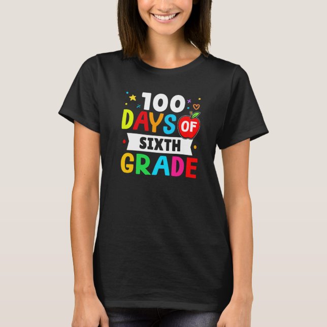 T-shirt 100 Days of 6th grade Toddler Boy Girl Premium (Devant)