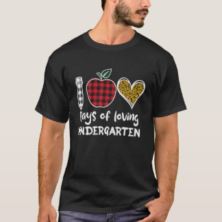 T-shirt 100 Days Of Kindergarten  Happy 100th Day Of Schoo