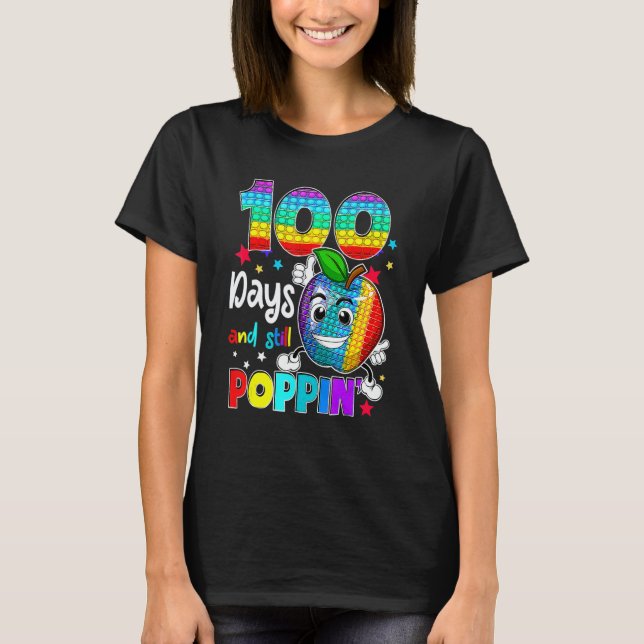 T-shirt 100 Days Of School And Still Poppin Fidget 100th D (Devant)